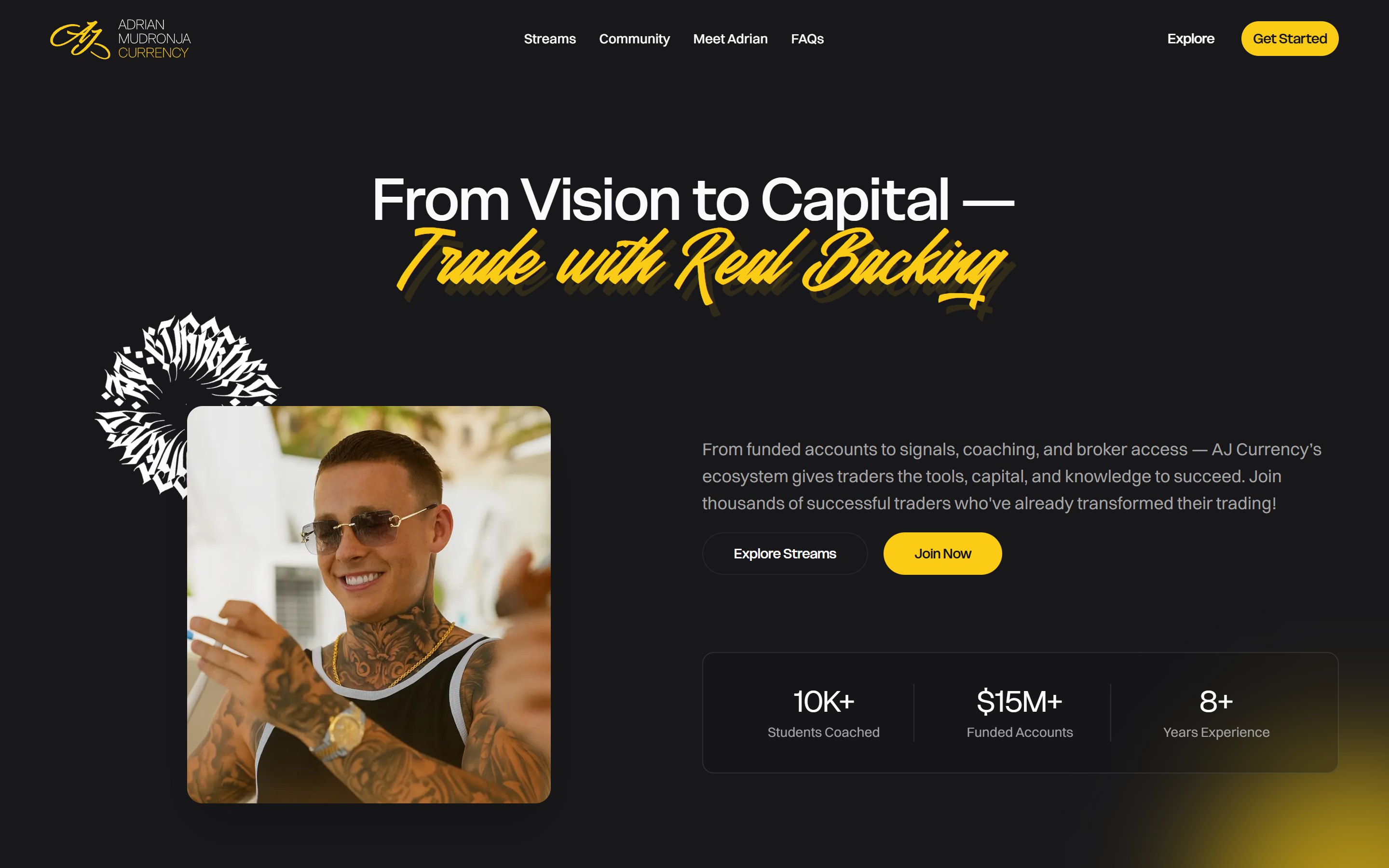 AJ Currency website