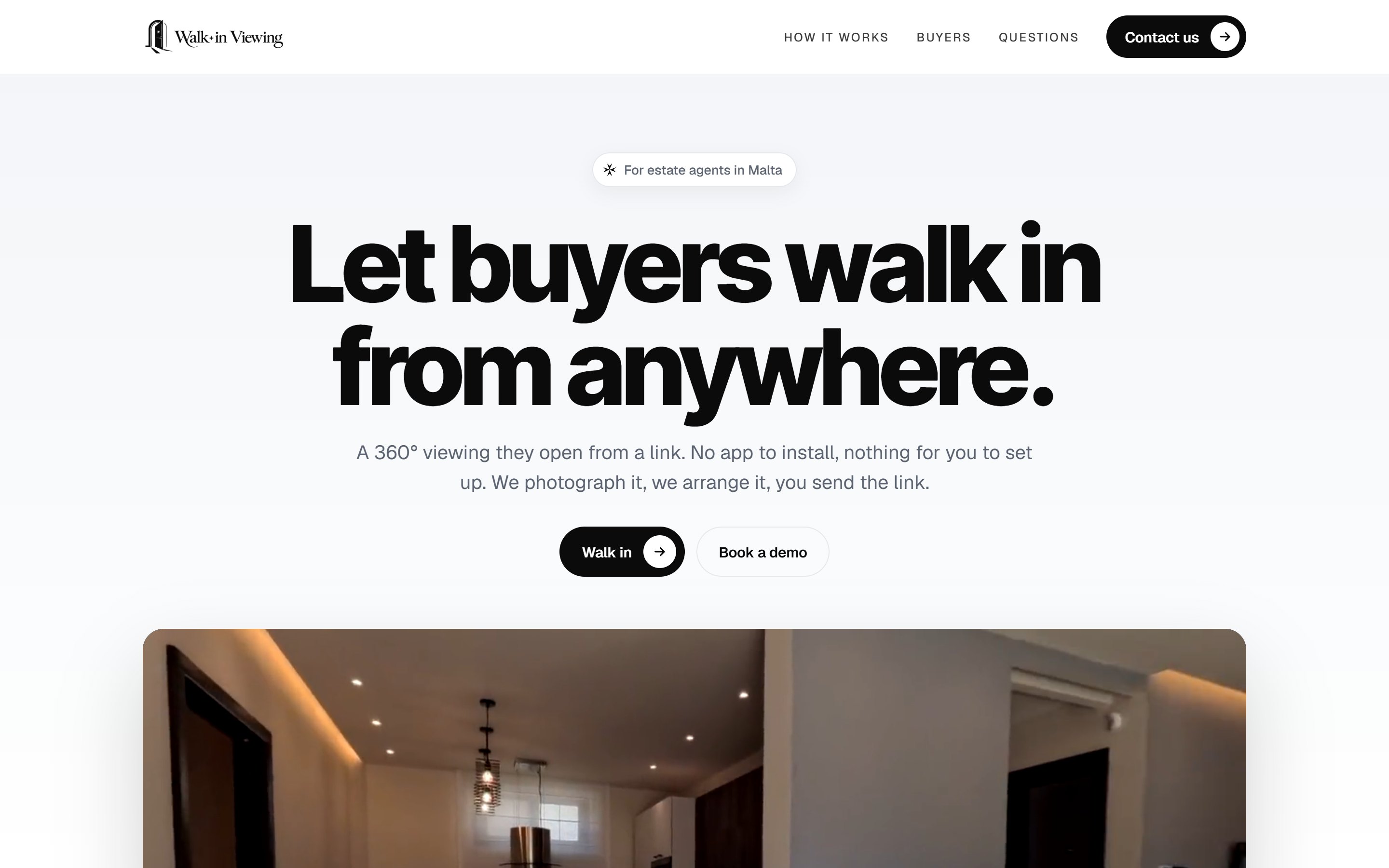 Walk in Viewing website